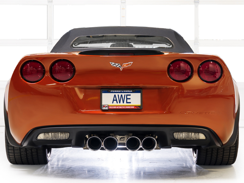 AWE Tuning 05-07 C6 Chevrolet Corvette 6.0L Touring Edition Axle-Back Exhaust w/ Chrome Silver Tips - Image 4