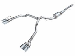 AWE Tuning 2021+ GMC Suburban/Yukon XL 5.3L 0FG Split Rear Exit Catback - Quad Chrome Silver Tips