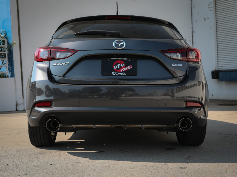 aFe Takeda 2-1/2in 304 SS Axle-Back Exhaust w/ Polished Tips 14-18 Mazda 3 L4 2.0L/2.5L - Image 6