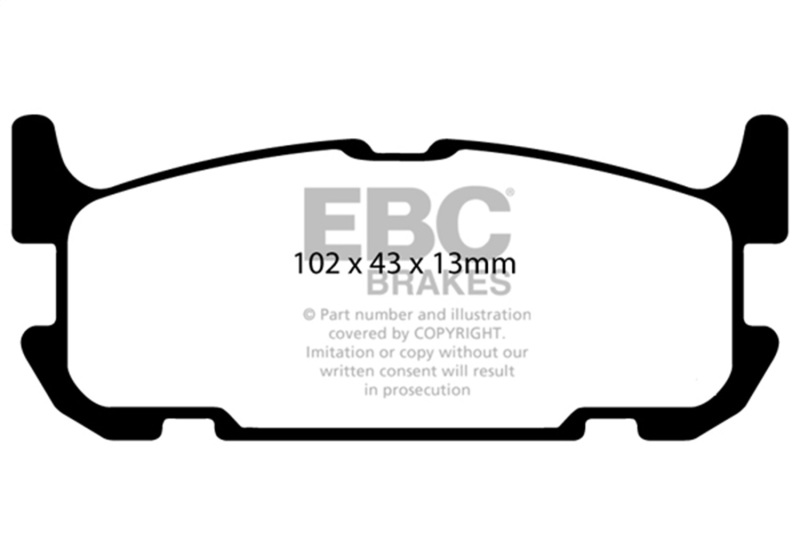EBC 04-05 Mazda Miata MX5 1.8 (Sports Suspension) Yellowstuff Rear Brake Pads - Image 2