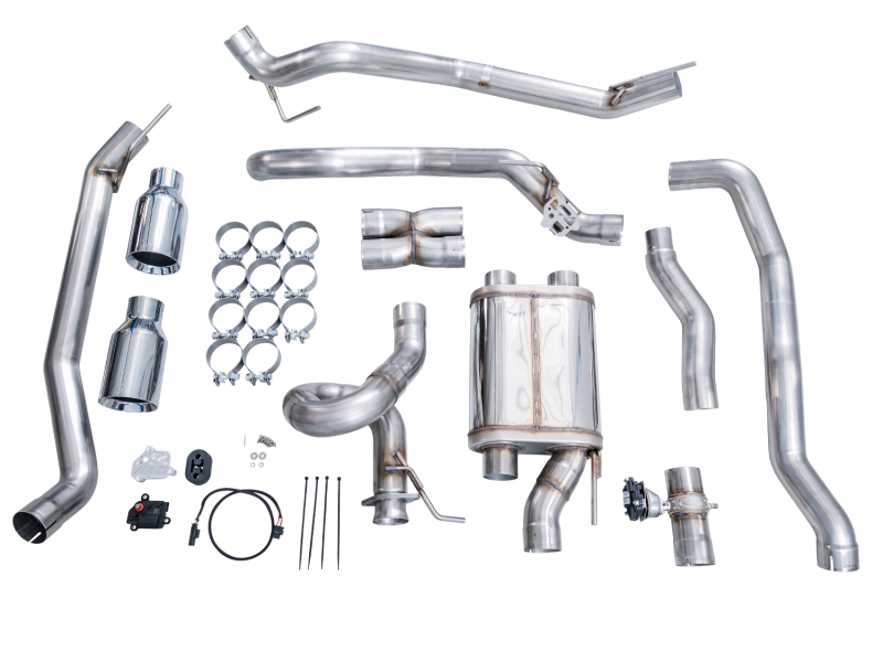 AWE 2024+ Ford Ranger Raptor 3.0L Switchpath Cat-Back Exhaust - Chrome Silver Tips - Image 17