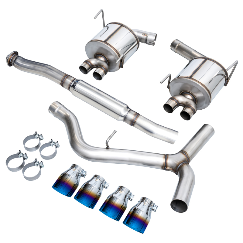 AWE Tuning 12-14 Subaru WRX STI Touring Edition Exhaust - Vapor Blue Quad Tips - Image 3