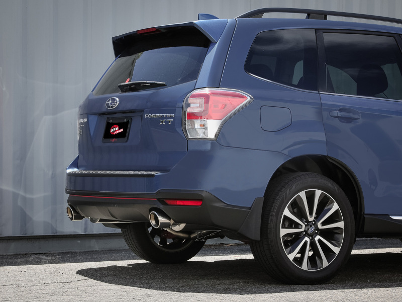 aFe Subaru Forester XT 14-18 H4-2.5L Takeda 2-1/2in to 2-1/4in 304 SS Cat-Back- Polished Tip - Image 3