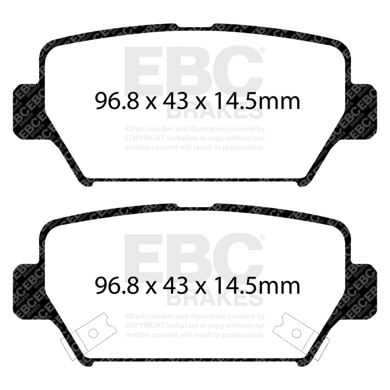 EBC 2018+ Mitsubishi Eclipse Cross 1.5T Ultimax Rear Brake Pads