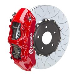 Brembo 99-07 Evo VI/VII/VIII/IXFront GT BBK 6 Piston Cast 350x34 2pc Rotor Slotted Type3-Red