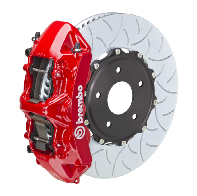 Brembo 05-09 Corvette Z51/06-09 XLR-V Fr GT BBK 6 Piston Cast 350x34 2pc Rotor Slotted Type3-Red