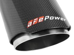 aFe MACH Force-Xp 409 SS Clamp-On Exhaust Tip 2.5in. Inlet / 4in. Outlet / 7in. L - Carbon - Image 5