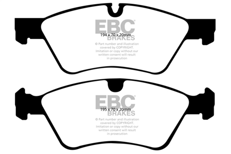 EBC 06 Mercedes-Benz E500 5.0 4-Matic Yellowstuff Front Brake Pads - Image 2