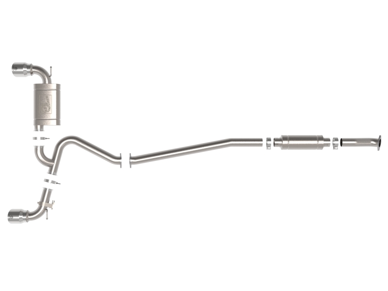 aFe 22-23 Hyundai Kona N L4-2.0L (t) Takeda 3in 304 SS Cat-Back Exhaust System w/ Polished Tips - Image 2