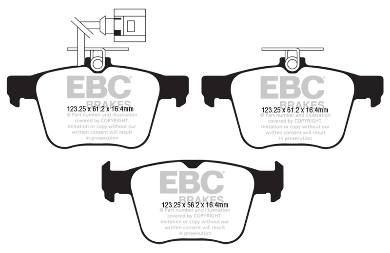 EBC 2018 Audi TT Quattro Redstuff Rear Brake Pads - Image 2