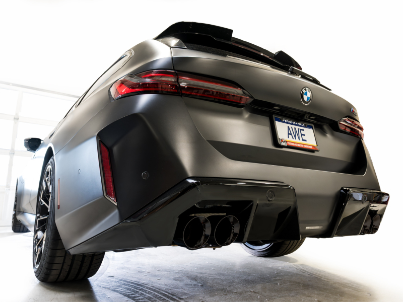 AWE Tuning BMW G90/G99 M5 Track Edition Cat-Back Exhaust - Diamond Black Tips - Image 9