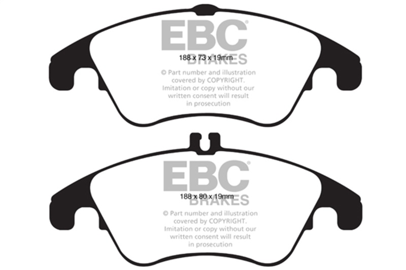 EBC 12+ Mercedes-Benz C250 Coupe 1.8 Turbo Sport Edition Yellowstuff Front Brake Pads - Image 2
