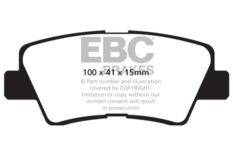 EBC 09-11 Hyundai Azera 3.3 Yellowstuff Rear Brake Pads - Image 2