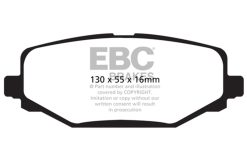 Alternative view of EBC 12+ Chrysler Town & Country 3.6 Yellowstuff Rear Brake Pads