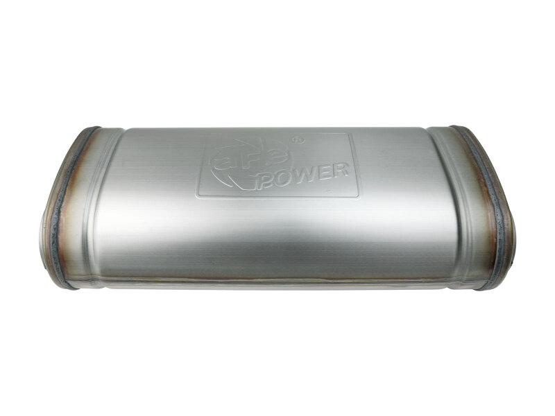 aFe MACH Force-Xp Muffler 2-1/2 IN Dual Inlet/Dual Outlet 5 IN H x 8 IN W x 18 IN L - Oval Body - Image 2