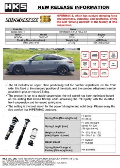Alternative view of HKS 2021+ Honda Civic (FL1) Hipermax S Full Kit