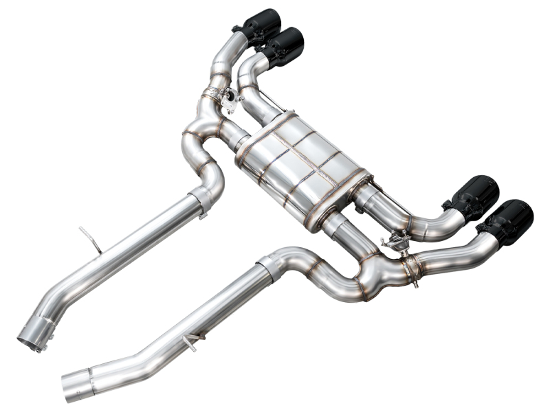 AWE Tuning 20-25 BMW X3 M/M Comp (F97) AWD SwitchPath Axle-Back Exhaust - Diamond Black Tips - Image 5
