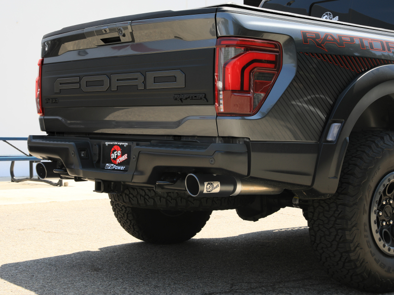 aFe 21-24 Ford F-150 Vulcan Series 3 IN to 3-1/2 IN Stainless Steel Cat-Back Exhaust System - Black - Image 5