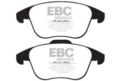 Alternative view of EBC 15 and up Audi Q3 2.0 Turbo Yellowstuff Front Brake Pads