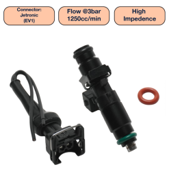 DeatschWerks Universal 1250cc Single Fuel Injector / 60mm Length / 14mm O-Ring Seals