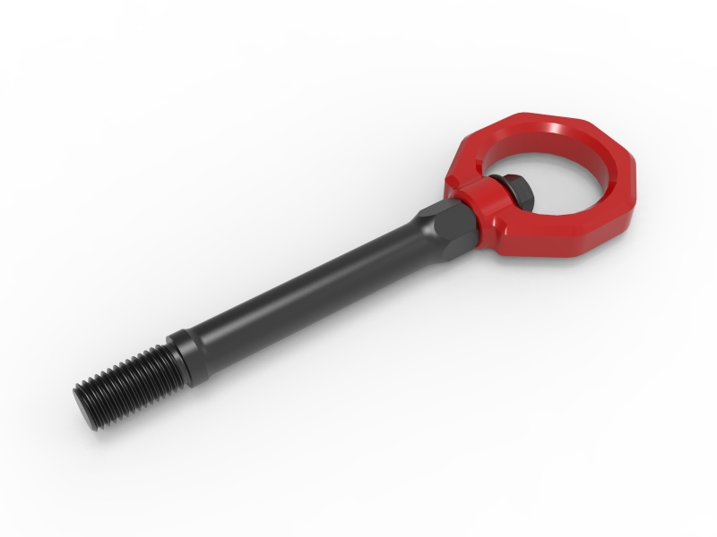 aFe CONTROL Front Tow Hook Red - Image 2