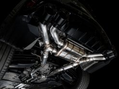 Alternative view of AWE Tuning 2021+ Cadillac CT4-V Blackwing SwitchPath Exhaust - Diamond Black Tips