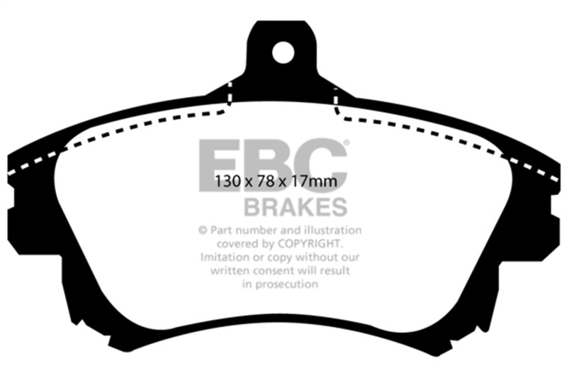 EBC 99-04 Volvo S40 1.9 Turbo T4 (200 BHP) Yellowstuff Front Brake Pads - Image 2