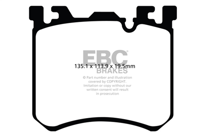 EBC 10-11 BMW X5M 4.4 Twin Turbo Bluestuff Front Brake Pads - Image 2