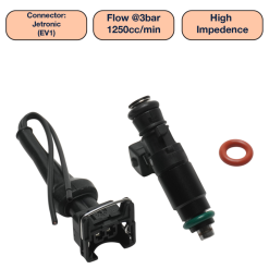 DeatschWerks Universal 1250cc Single Fuel Injector / 48mm Length / 14mm O-Ring Seals