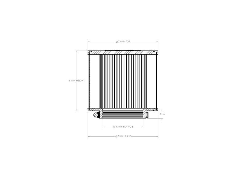 aFe Magnum FORCE Intake Replacement Air Filter w/ D2 Dry Media 4in F x7in B x7in T x6in H - Image 6