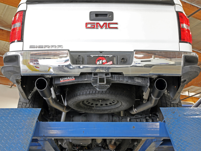 aFe Apollo GT Series Cat-Back Exhaust GM Trucks 09-18 V6-4.3L/V8-4.8/5.3L-Dual Rear Exit Polish Tips - Image 8