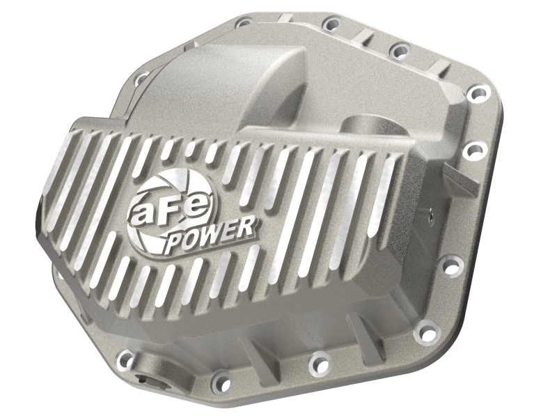 aFe POWER Street Series Front Diff Cover Raw w/ Machined Fins Ford F-250/350 23-26(Dana M235)