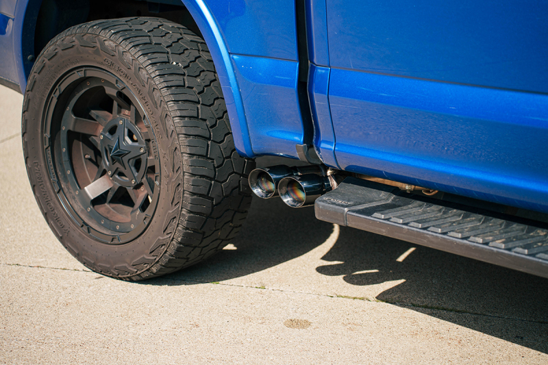 Corsa 15-20 Ford F-150 3.5L (145in WB) 3.0in Lightning Exit Catback w/ 3.5in Twin Polished Pro Tips - Image 2