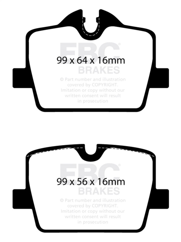 EBC 2019+ BMW Z4 G29 2.0T Greenstuff Rear Brake Pads - Image 3