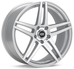 Enkei RSF5 16x7 5x100 45mm Offset 72.6mm Bore Silver Machined Wheel