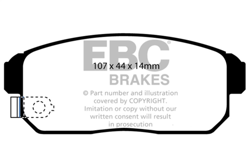 EBC 03-12 Mazda RX8 1.3 Rotary (Standard Suspension) Bluestuff Rear Brake Pads - Image 2