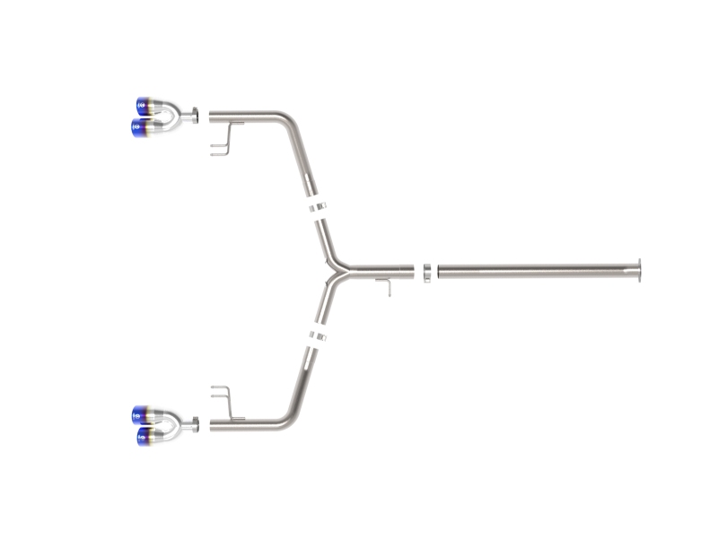 aFe Takeda 21-24 Kia K5 GT L4-2.5L (t) SS Axle-Back Exhaust System w/ Blue Flame Tips - Image 2