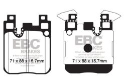 Alternative view of EBC 14+ BMW M3 3.0 Twin Turbo (F80) Redstuff Rear Brake Pads