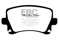 EBC Racing 12-14 Volkswagen Golf R (Mk6) RP-1 Race Rear Brake Pads