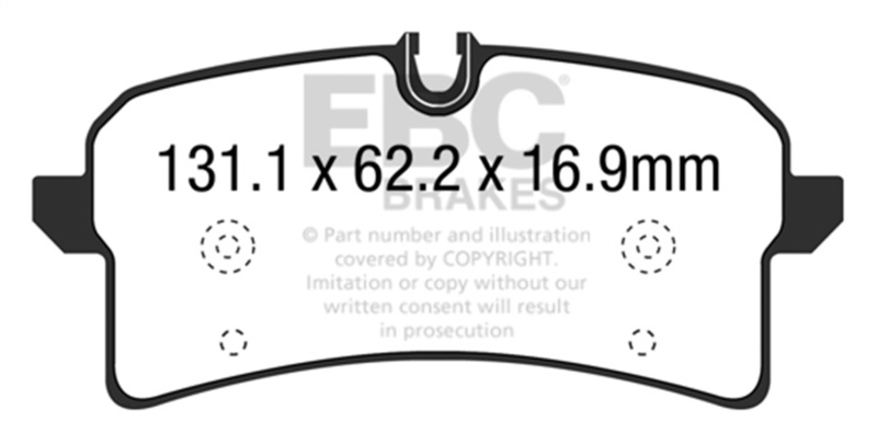EBC 2015+ Audi RS7 4.0TT Bluestuff Rear Brake Pads - Image 3
