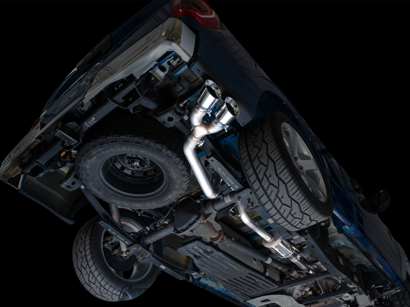 AWE Tuning 21-25 Ford F150 (14th Gen Reg Cab) Cat-Back Exhaust - 4.5in Dual Side Exit Chrome Tips - Image 14