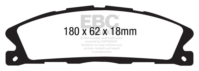 EBC 13+ Ford Explorer 3.5 Twin Turbo 4WD Yellowstuff Front Brake Pads - Image 2