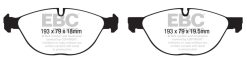 Alternative view of EBC 10-14 BMW X5 4.4 Twin Turbo (50) Yellowstuff Front Brake Pads