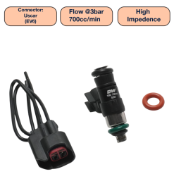 DeatschWerks Universal 700cc Single Fuel Injector / 34mm Length / 14mm O-Ring Seals