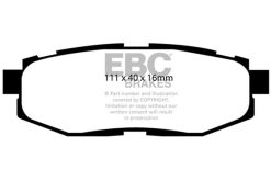 Alternative view of EBC 12+ Scion FR-S 2 Yellowstuff Rear Brake Pads