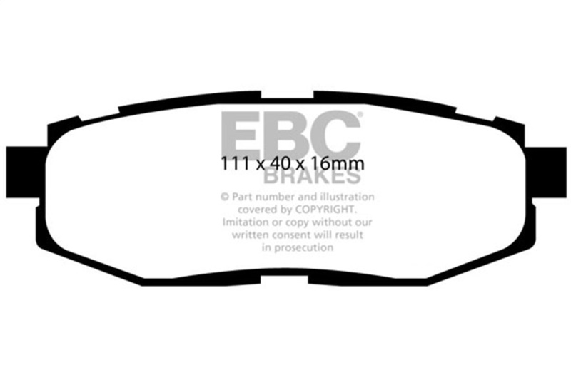 EBC 12+ Scion FR-S 2 Yellowstuff Rear Brake Pads - Image 2