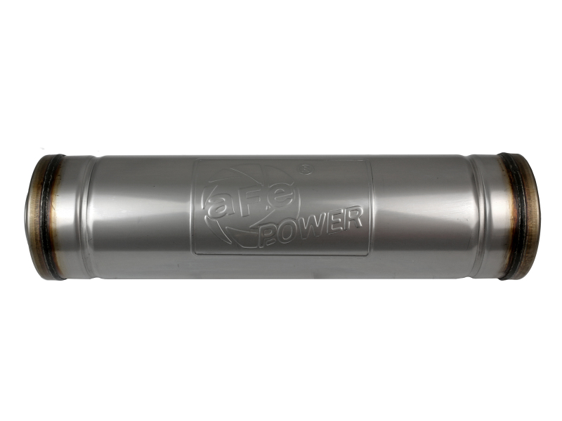 aFe MACH Force-Xp Muffler 2-1/2 IN ID Center/Center x 5 IN Dia. x 18 IN L - Round Body - Image 2