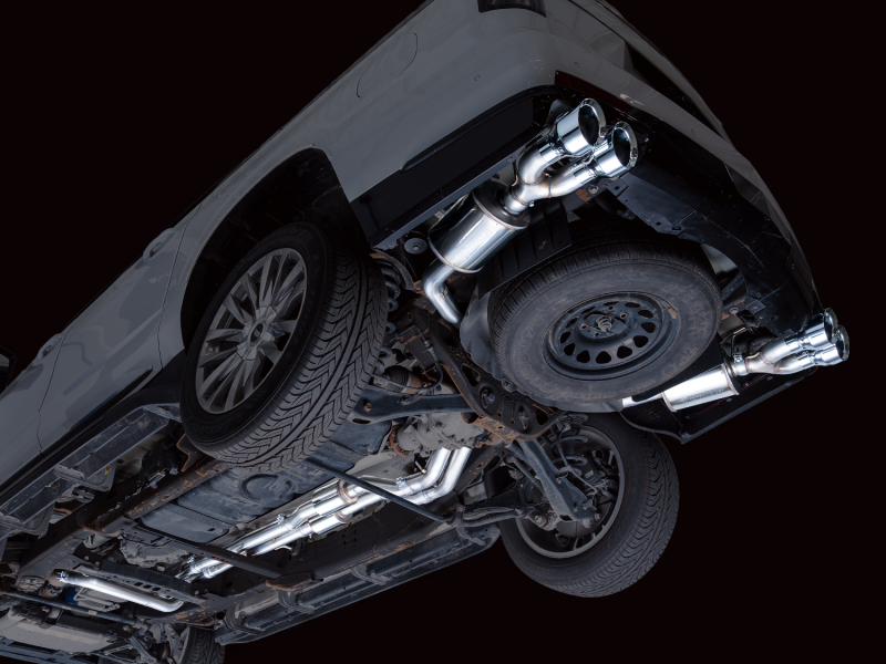 AWE Tuning 2021+ Cadillac Escalade 6.2L ESV 0FG Dual Exit Exhaust System w/ 5in Chrome Silver Tips - Image 5
