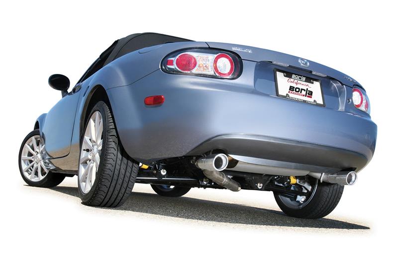 Borla 06-14 Mazda MX-5 Miata 2.0L RWD Twin-Tip Cat Back Exhaust - Image 3