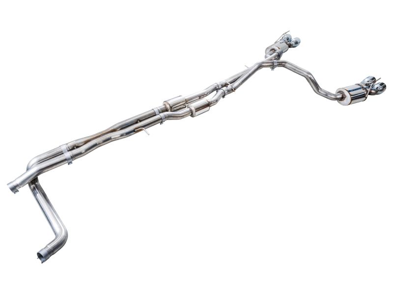 AWE Tuning 2021+ Cadillac Escalade 6.2L ESV 0FG Dual Exit Exhaust System w/ 5in Chrome Silver Tips - Image 12